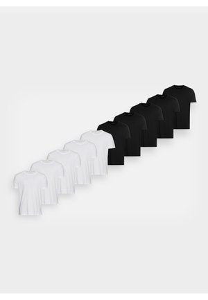 Pier One 10 PACK - Basic T-shirt - white/black