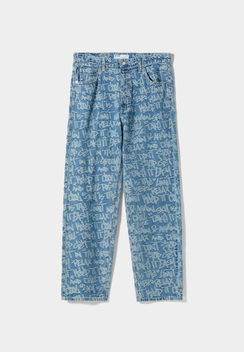 Bershka Relaxed fit jeans lichtblauw denim Bershka Relaxed fit jeans lichtblauw denim