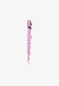 A pink capsule with powder spilling out vertically against a white background.