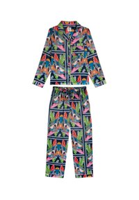 Chelsea Peers TEMPLE LEOPARD PRINT - Pyjama - navy