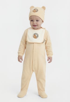 MOSCHINO BABYGROW BIB HAT UNISEX SET - Ολόσωμη φόρμα - beige