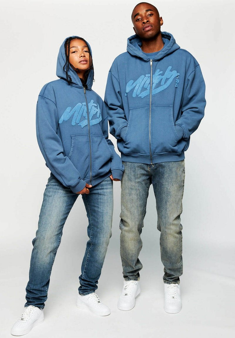 Multiply Apparel Sweatjacke - dark denim strike washed/blau 