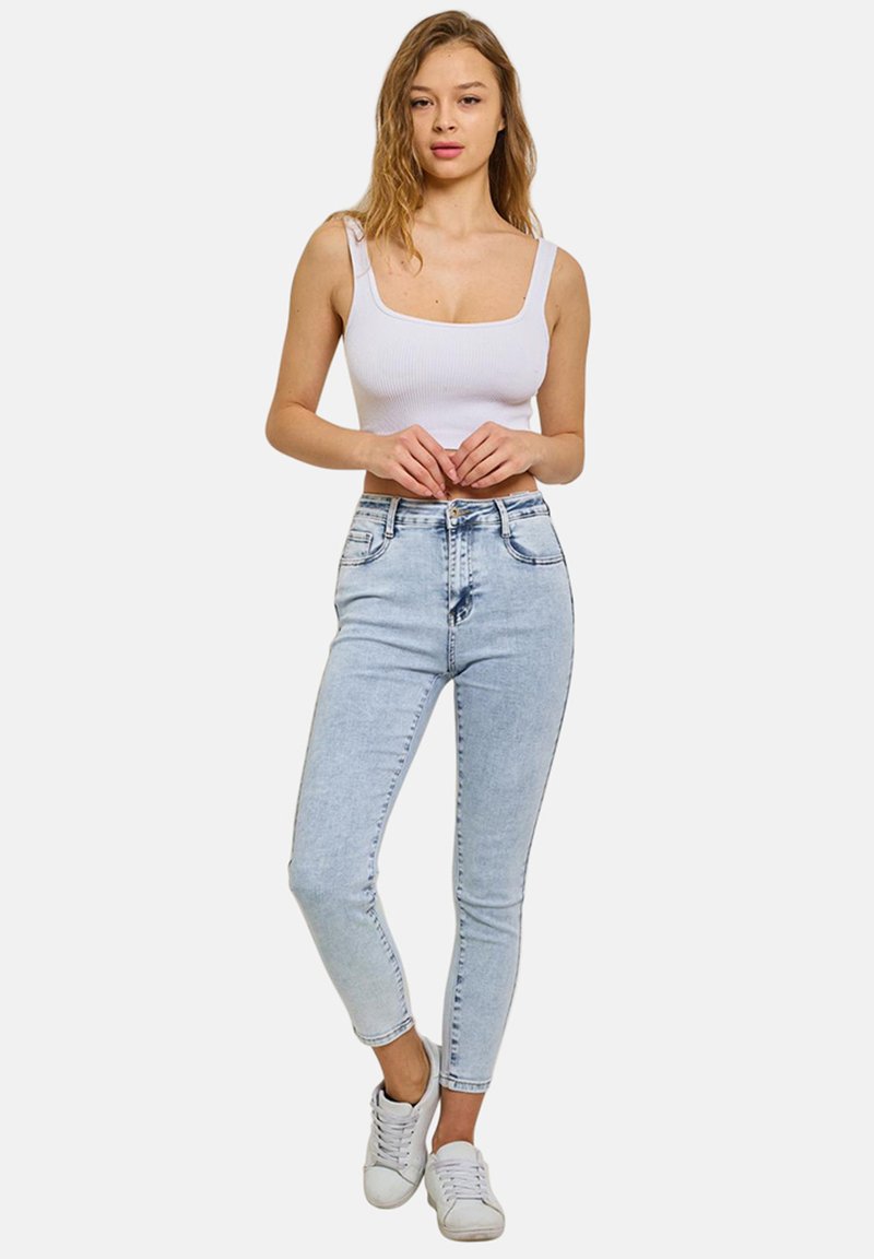 Elara PUSH-UP - Vaqueros slim fit - blau