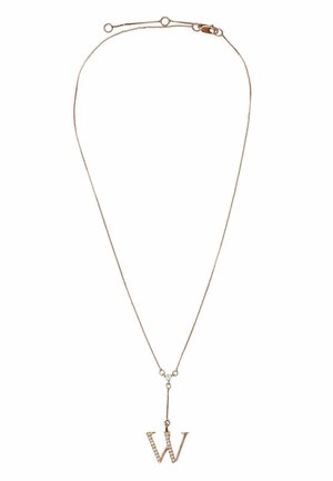 INITIAL ALPHABET LETTER W - Halskæder - rose gold coloured