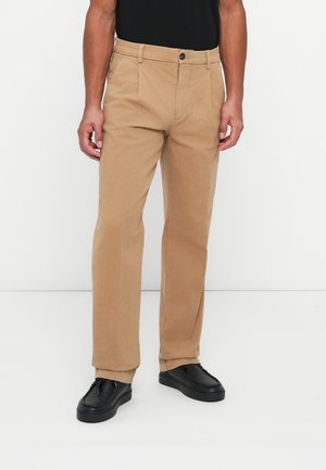 SLH220 LOOSE MIKE DEEP PLEAT PANT - Stoffhose - kelp