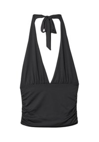 GATHERED HALTER - Top - black