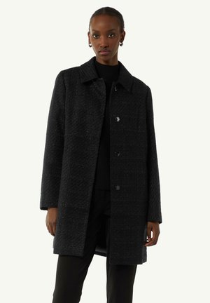 MIT UMLEGEKRAGEN - Short coat - schwarz