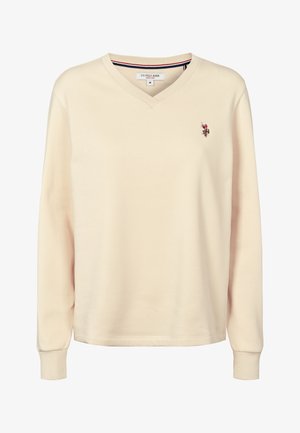 U.S. Polo Assn. MACY V-NECK - Športni pulover - bleached sand