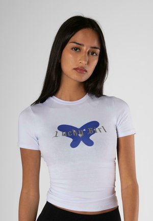 LUCKY TEE - T-shirts med print - blue white