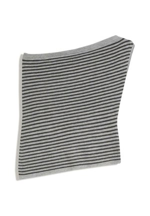 Bershka ASYMMETRIC - Top - dark grey