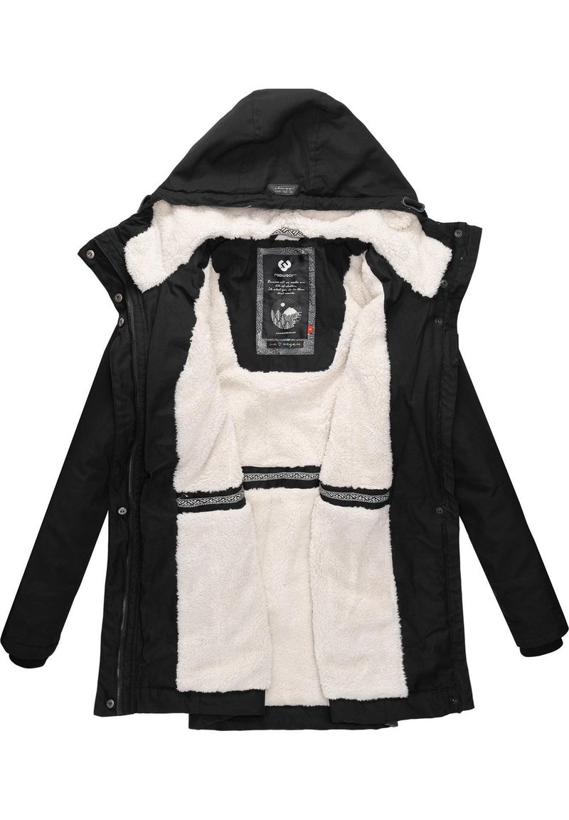 Jacket Elsa Winterjacke Ragwear ELSA Wintermantel Schwarz/schwarz