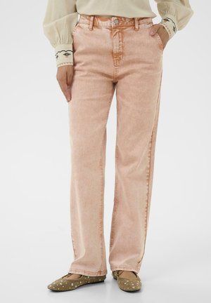 VISTI  WASHED TWILL - Egyenes szárú farmer - washed cafe creme