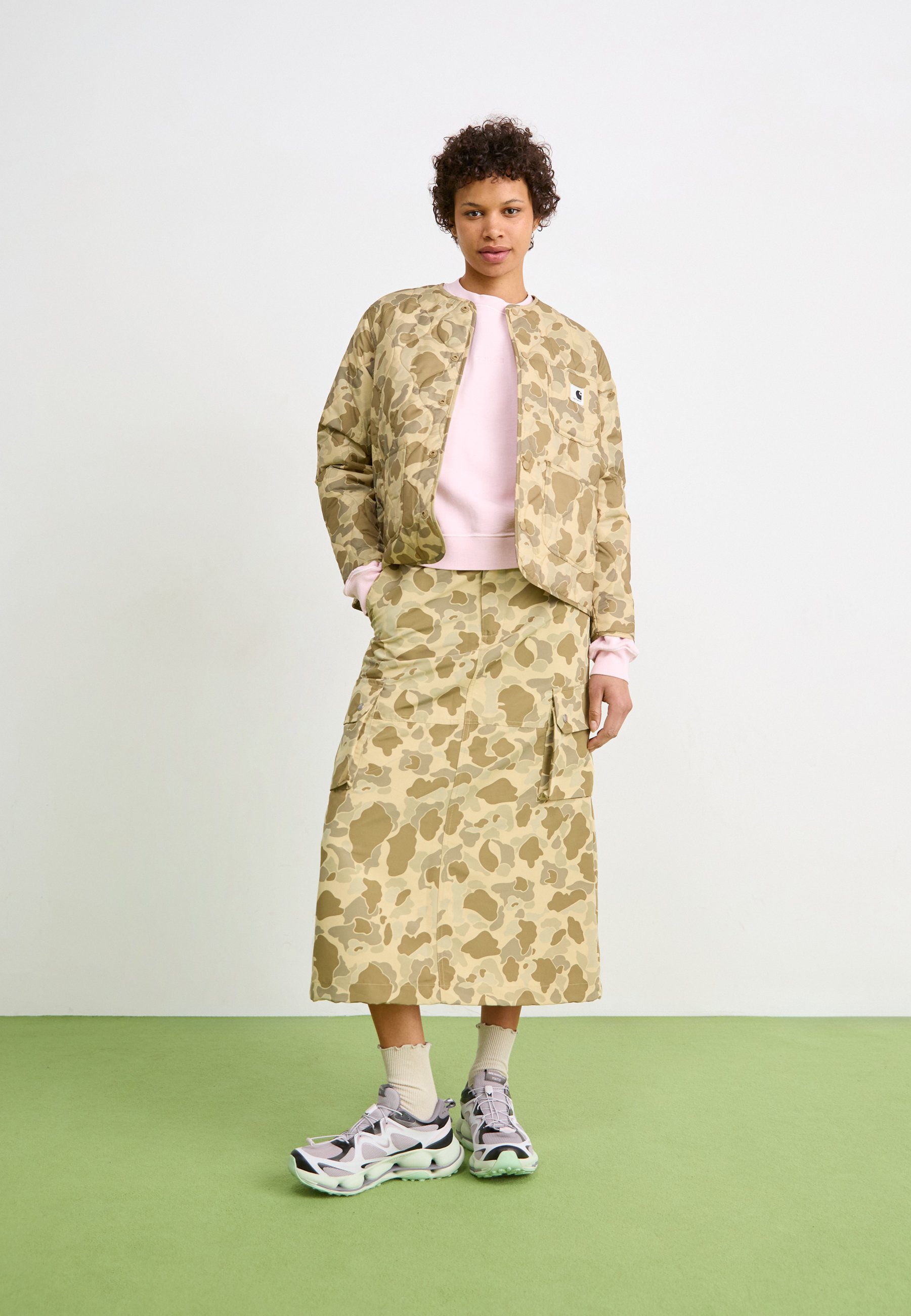 Carhartt WIP IRWIN SKIRT - Maxi skirt - duck/desert/green