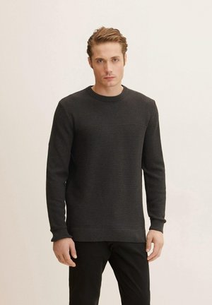 Jersey de punto - black grey melange