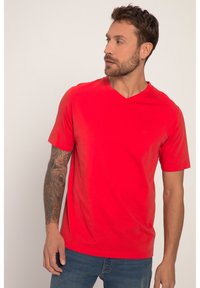 JP1880 GROSSE GRÖSSEN REINE V-AUSSCHNITT - T-shirt basic - red