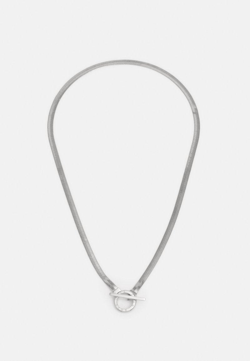 BOSS CHAIN NECKLACE WITH RING AND ETCHED LOGO Necklace silver