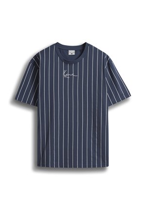 Karl Kani, SMALL SIGNATURE ESSENTIAL PINSTRIPE TEE - T-shirt imprimé - dark blue white
