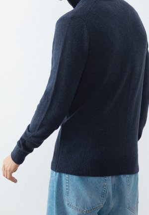 Jersey de punto - mottled dark blue