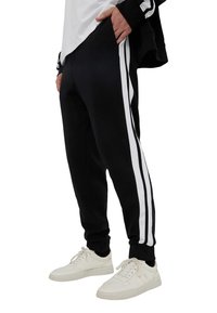 Terranova IN INTERLOCK CON BANDE - Pantaloni sportivi - nero