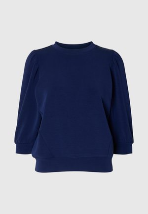 Selected, SLFTENNY 3/4 SWEAT TOP NOOS - Sweatshirt - ocean cavern