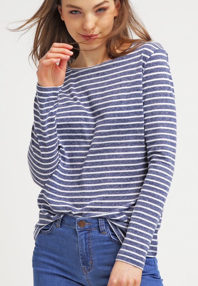 NOBEL STRIPE - Topper langermet - white/blue