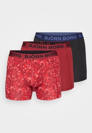 3 PACK - Boxer alsónadrág - black/bordeaux