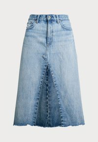 PANELED DENIM A LINE SKIRT - Krilo A-kroja - lindale wash