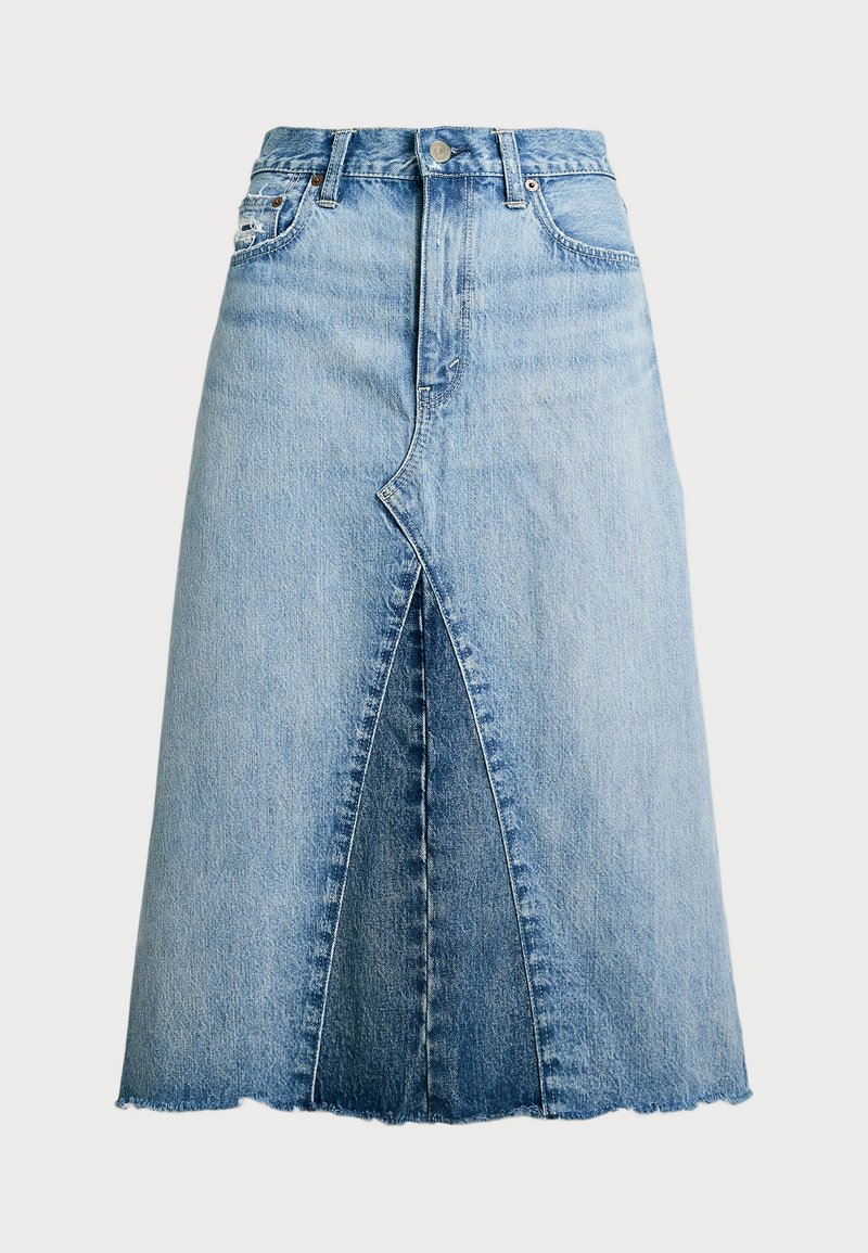 Polo Ralph Lauren PANELED DENIM A LINE SKIRT - Suknja A kroja - lindale wash
