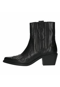 Manfield Cowboy/biker ankle boot - schwarz