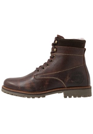 HARROLD - Bottines à lacets - cognac