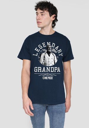 ONE PIECE LEGENDARY GRANDPA - Print T-shirt - dark blue