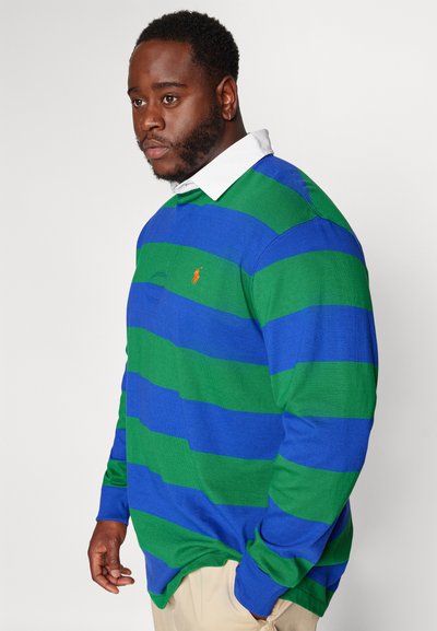 Polo Ralph Lauren Big & Tall THE ICONIC RUGBY SHIRT - Polo shirt - athletic green/classic azure