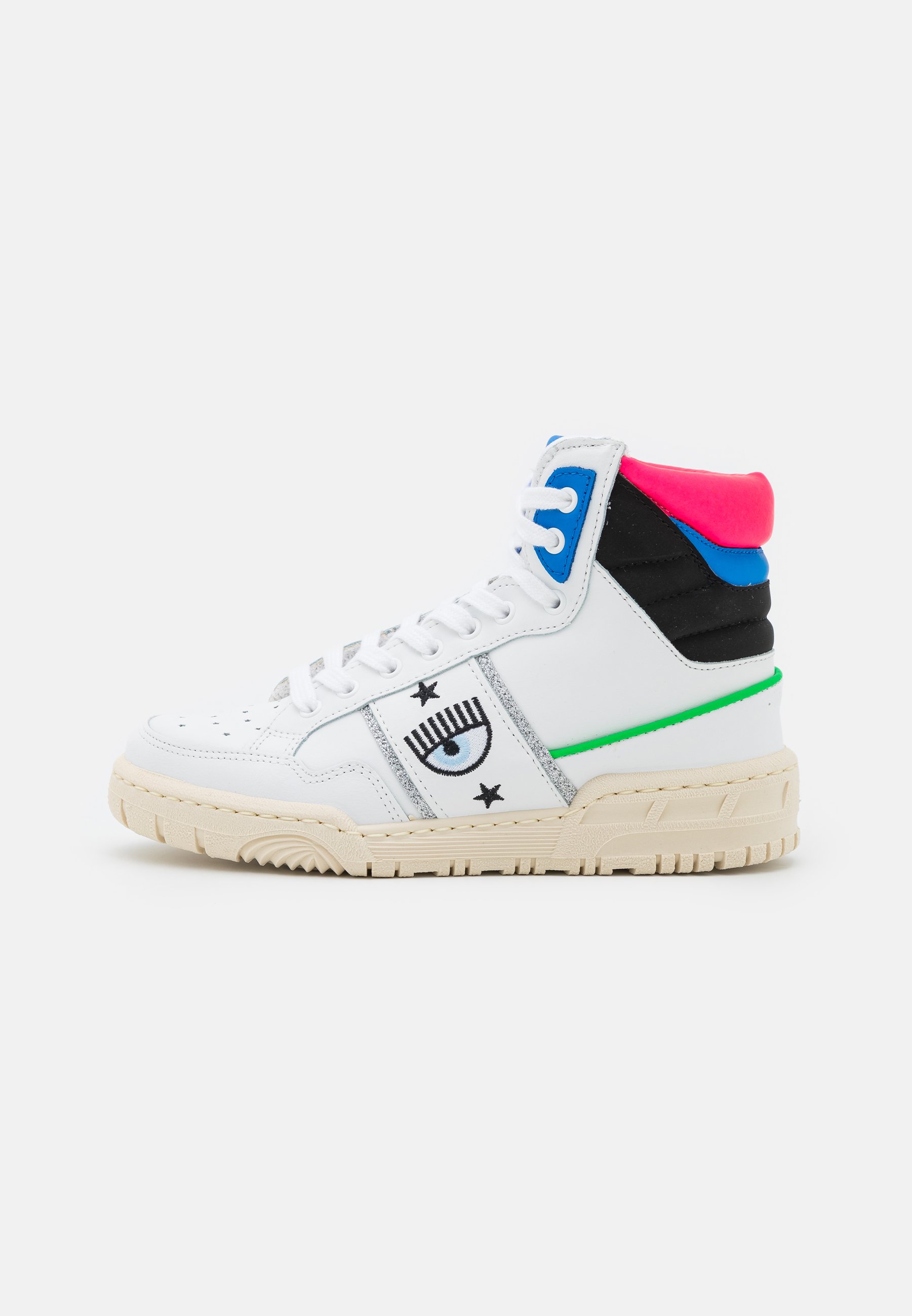 CHIARA FERRAGNI Sneakers alte - white/blue/black/pink fluo/bianco -  Zalando.it