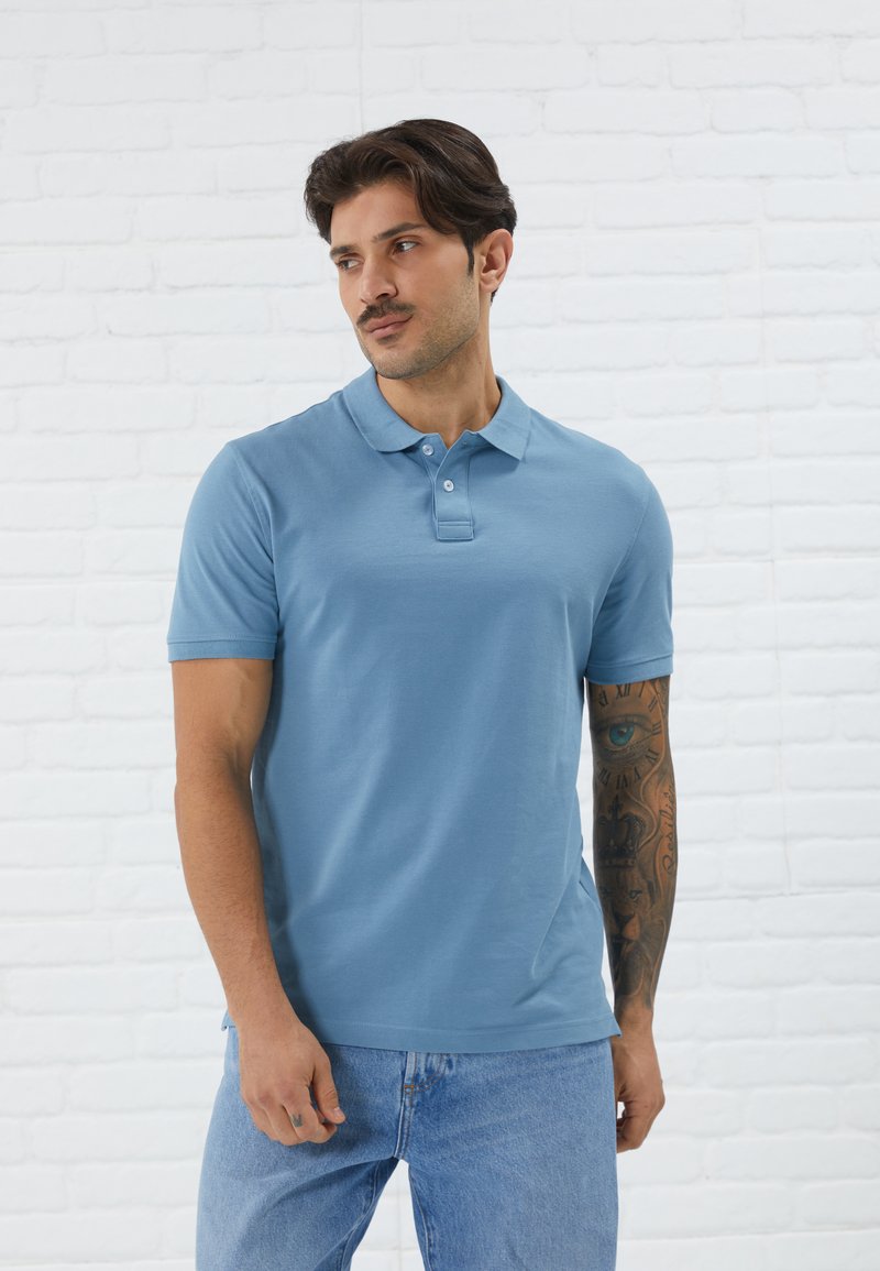 Pier One - Polo shirt - mottled blue, Enlarge