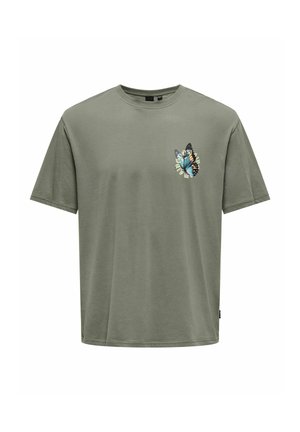 OSJKEANE SS TEE RT VD - T-Shirt print - castor gray
