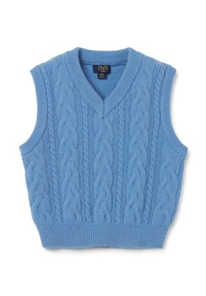 CABLE WITH V NECK - Top - soft blue