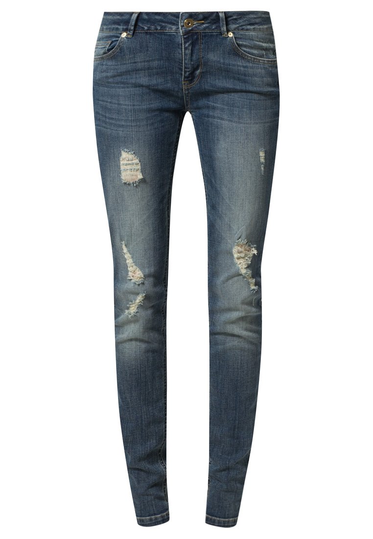 Supertrash PARADISE - Slim fit jeans - dark blue ripped/Blauw - Zalando.nl
