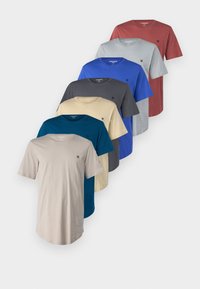 JPRBLABRODY TEE 7 PACK - T-shirt basic - royal blue/black/beige/grey/dark red