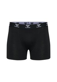 Svarta bomullskalsonger med en åtsittande passform, med en logotyp på den elastiska midjebandet och platta sömmar för komfort.