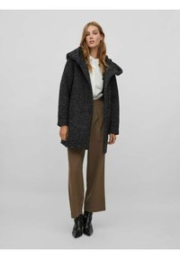 VILA Cappotto corto - medium grey melange