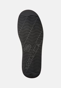 Black rubber shoe sole featuring a wavy texture, "CAMPER" branding, and size "42" marked. Designed for grip and durability.