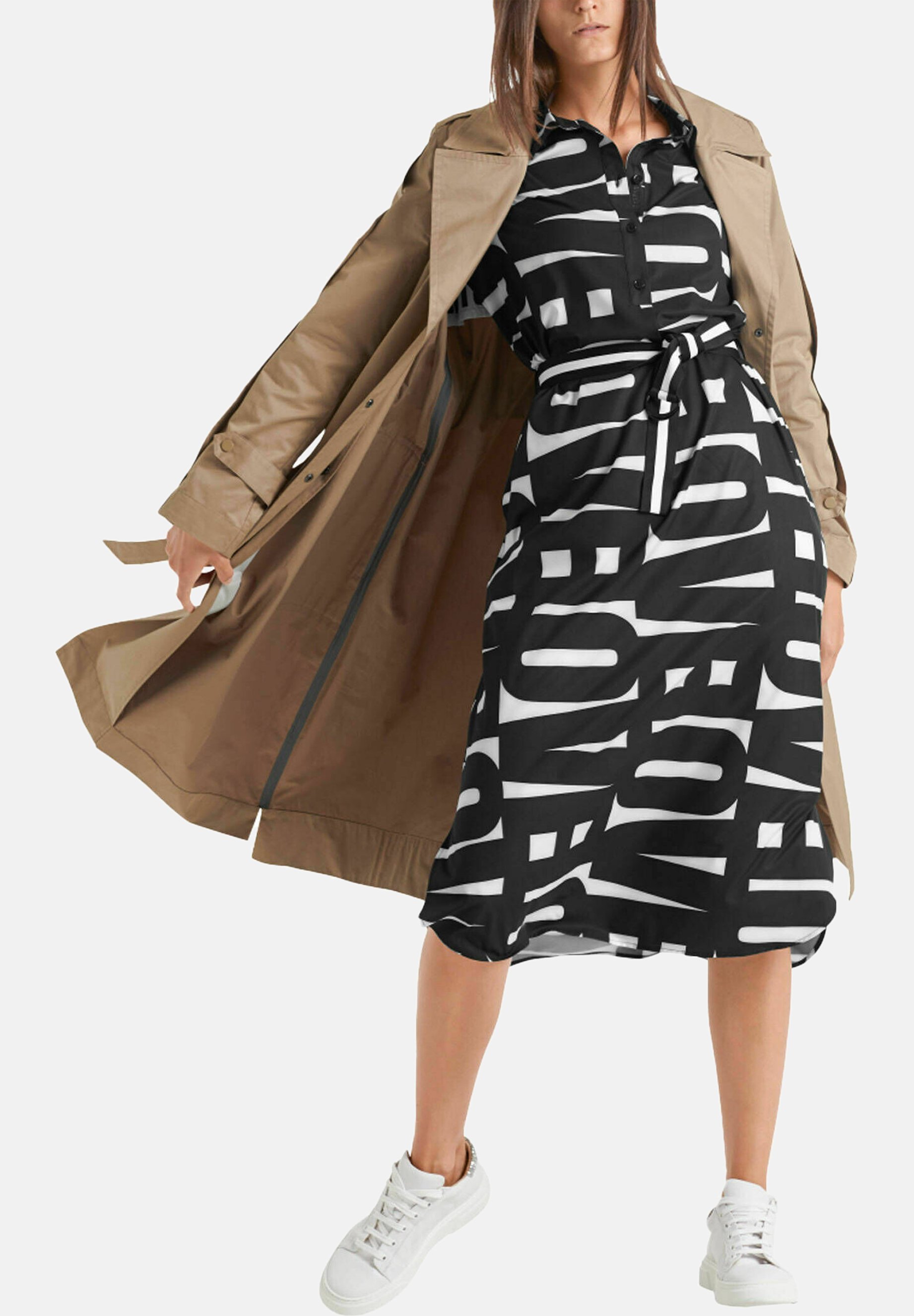Marc Cain Shirt Dress Schwarz Black Zalando De 