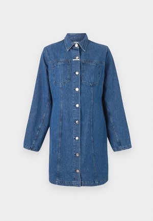 CLOSED FITTED DRESS - Denimkjoler - mid blue