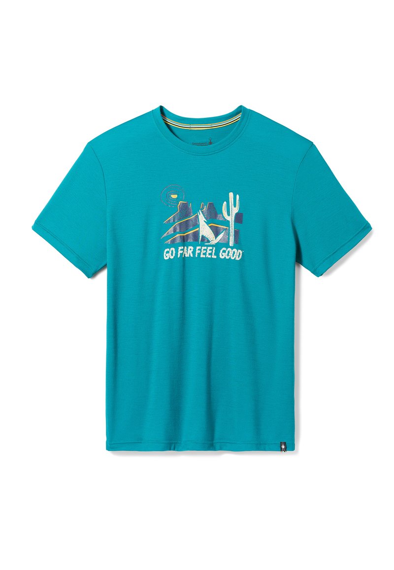 SmartWool T-shirt print blauw SmartWool T-shirt print blauw