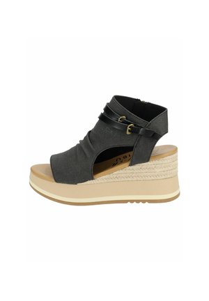 Blowfish Malibu, High Heel Sandalette - washed black denim