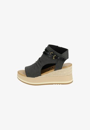 Blowfish Malibu, High Heel Sandalette - washed black denim