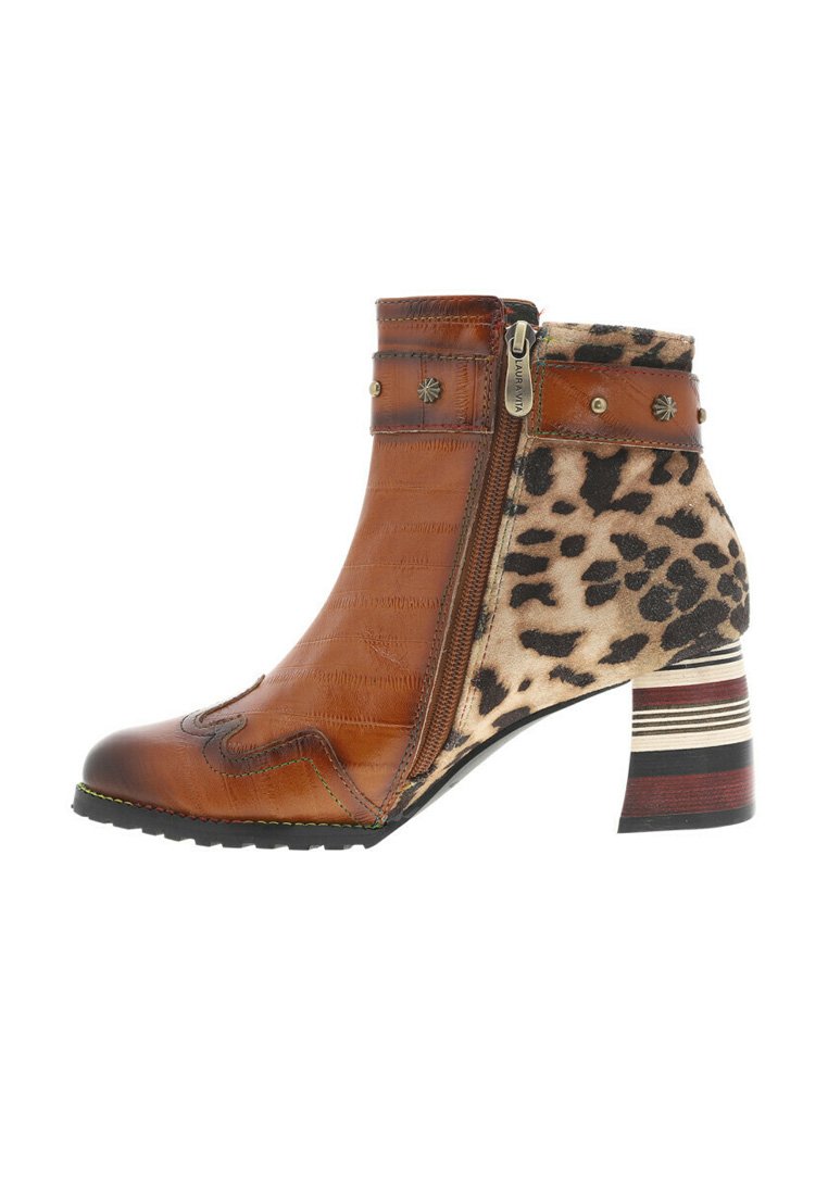 LAURA VITA Bottines de cowboy / motard - camel