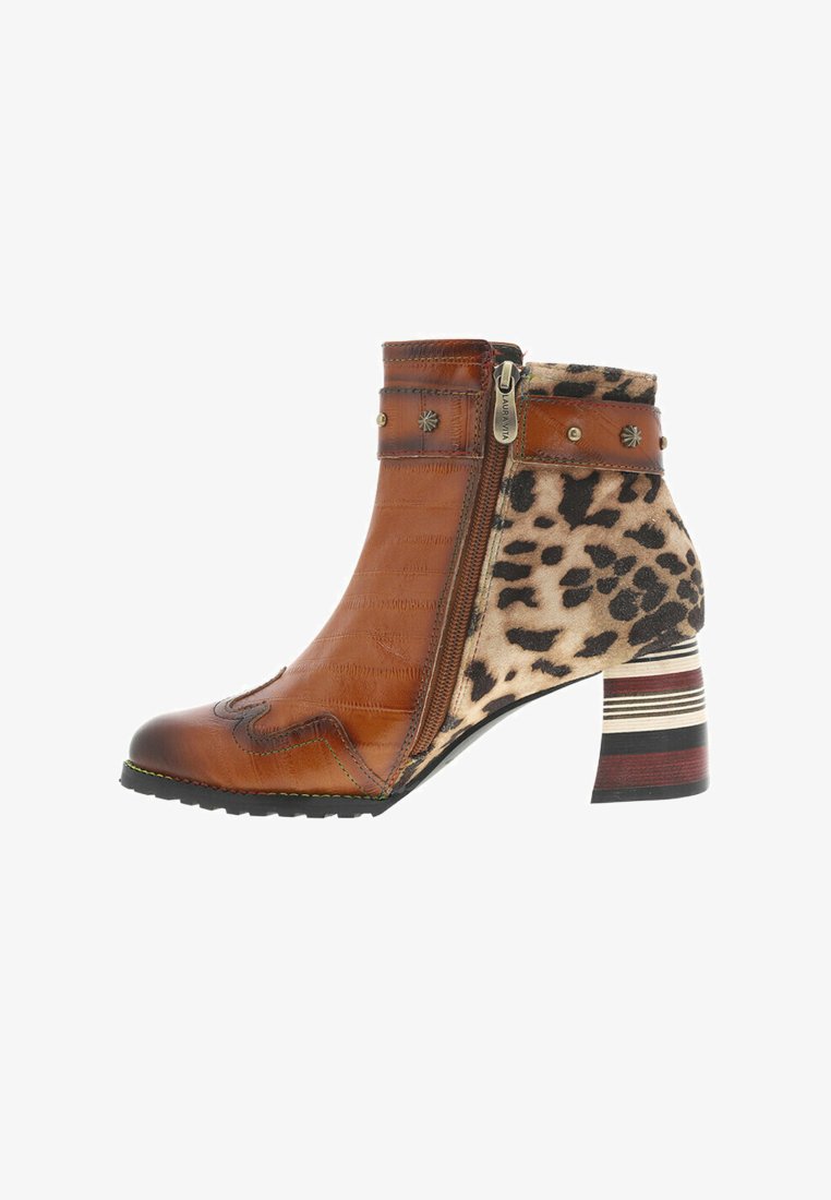 LAURA VITA Bottines de cowboy / motard - camel