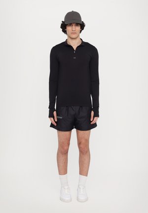 ACTIVEWEAR MENS SEAMLESS HALF ZIP UNISEX - Long sleeved top - black