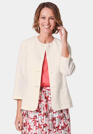BEQUEME MIT STRUKTUR - Vest - cream white